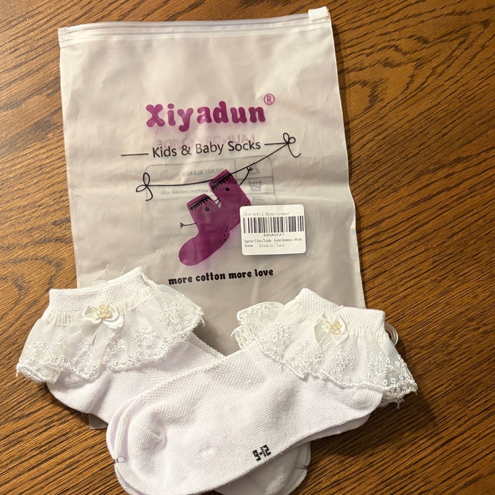 White Lace Kids Socks
